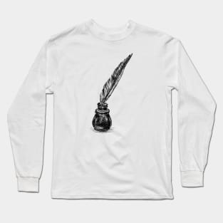 Old Inkwell Drawing Long Sleeve T-Shirt